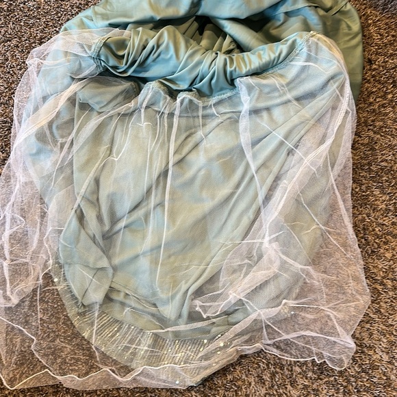 NWT TLC Say Yes To The Prom Baby Blue Sequin Floor Length Dress Gown Size 7 - Picture 10 of 10